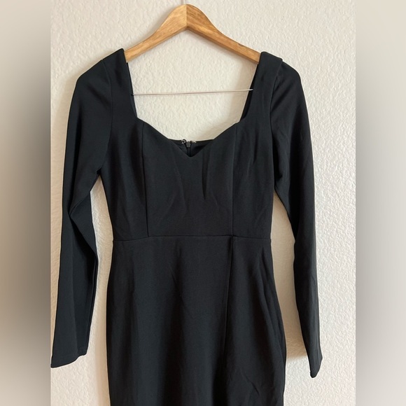 NWT Save a Little Bliss For Me Black Long Sleeve Bodycon Maxi Dress - Picture 4 of 7